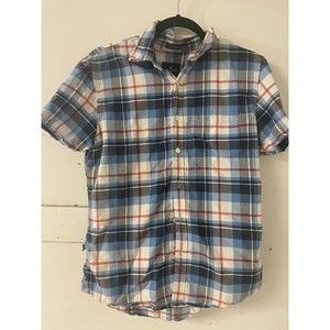American Eagle Button Down Shirt Men's Size Small Checkered Short Sleeve